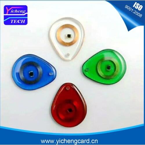 100pcs RFID T5577 Keyfob 125KHZ Card UID Writable Access ID Token Rewritable Key Tag Waterproof Proximity Keyfobs With Ring