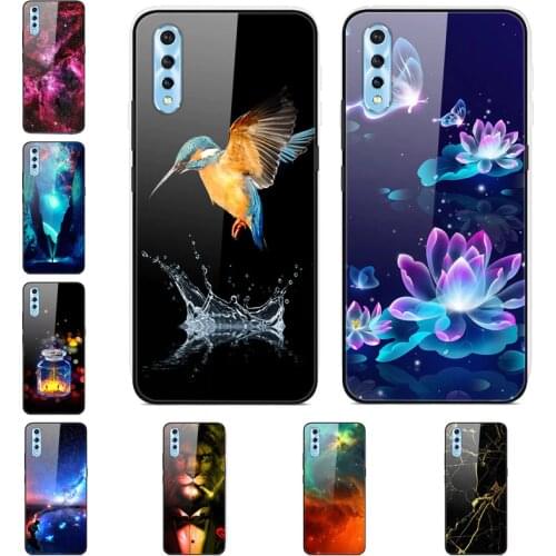 For Vivo S1 Case For Vivo Y7S Case Z5 Cover Hard Tempered Glass Painted Back For Vivo V17 Neo Case Phone Coque For Vivo IQOO neo