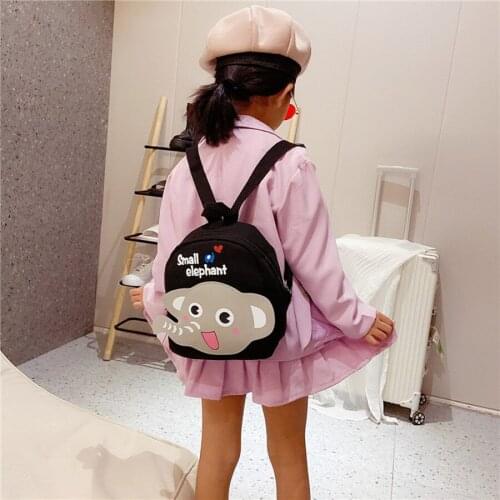 Childrens Bags 1-3-5 Years Old Boys Canvas Backpack Cartoon Cute Girl Backpack Baby Kindergarten School Bag