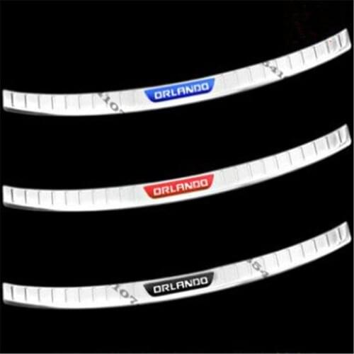 For Chevrolet Orlando 7 seat stainless steel Rear Bumper Protector Sill Trunk Rear guard Tread Plate Trim Car styling