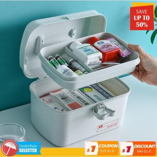Family Home Medicine Chest Cabinet Health Care Plastic First Aid Kit Box Storage Box Chest Of Drawers