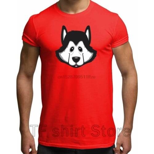 Funny Print Men T shirt Women cool tshirt Siberian Huskey T Shirt Mens Novelty Dog Lovers Animal Face Graphic Tee Shirt