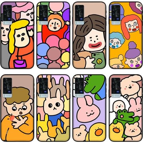 Interesting pattern Phone case for vivo x60 pro plus x50 s7 s9 x30 x27 s9e, Protective silicone case for vivo iqoo 7 z3 neo 3 5