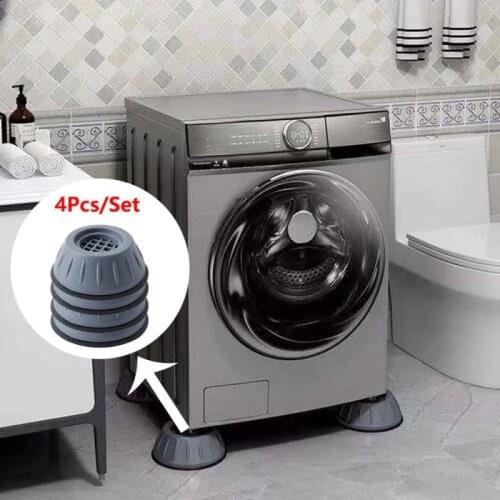 4Pcs Anti-slip Noise-reducing Washing Machine Feet Non-slip Mats Refrigerator Anti-vibration Pad Waterproof Wear Resistant Mat