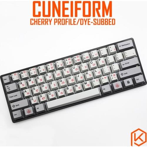 Kprepublic 139 Ancient Babylon cuneiform font language Cherry profile Dye Sub Keycap PBT for gh60 xd60 xd84 cospad tada68 87 104