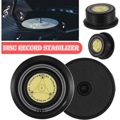 LP Clamp Player Record Disc Stabilizer Turntable Black Aluminum Alloy Player Disc Stabilizer For Spindle Diameter up to 7 mm