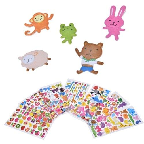 1 PCS Kawaii Cartoon 3D Bubble Stickers DIY Diary Scrapbook Notebook Album Cup Phone Decor Sticker Stationery School Supplies