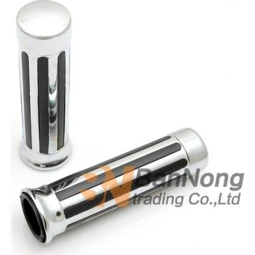 Motorcycle 1" 25mm Chrome Modified stripes Handle Grips For HONDA VTX1300 VTX1800 Harley XL883 XL1200 Magna 250 750 Steed