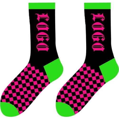 OEM Fashion White 100% Cotton Embroidery Jacquard Custom Logo Crew Sport Men Socks