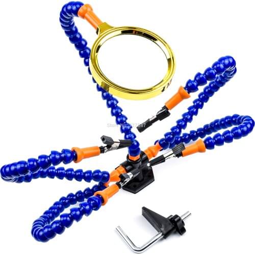 Bench Vise Table Clamp Soldering Station With 5 Flexible Arms Soldering Iron Holder Pcb Welding Repair Third Hand Tool FPV RC