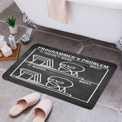 Programmer Funny Meme 3D Print Doormats Rectangle Non-Slip DoorMat Bedroom Kitchen Entrance Print Door rugs Dropshipping