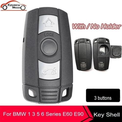 KEYECU Remote Key Shell For BMW E61 E90 E82 E70 E71 E87 E88 E89 X5 X6 For 1 3 5 6 Series Replacement 3 Button Smart Car Key Case