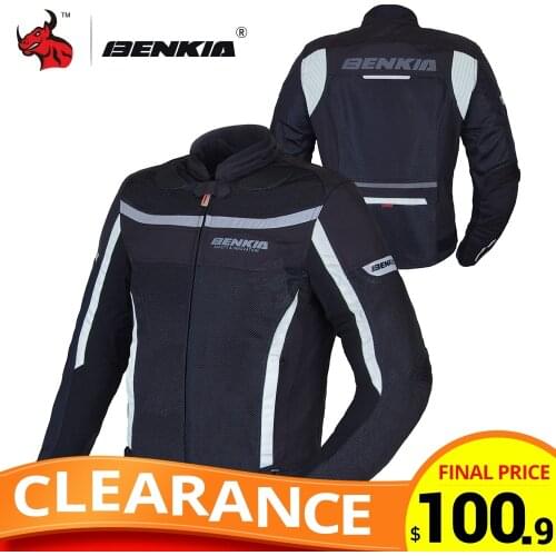 CLEARANCE Benkia Motorcycle Jacket Body Armor Summer Motorbike Riding Jacket Protective Gear Jaqueta Motoqueiro JW32