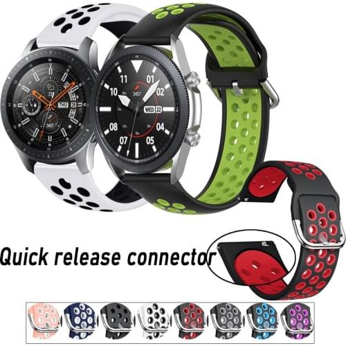 22mm Silicone Strap For Samsung Galaxy Watch 3 45/46/S3 Frontier/Classic smart watch Sports Alternative Bracelet Accessories