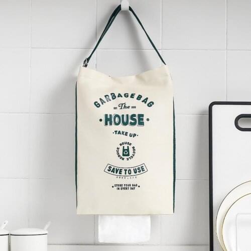 Storage Bag Large Opening Waterproof Hanging Oxford Cloth Shopping Packet Home Supplies Thicken Hanging Bag on Refrigerator Wall