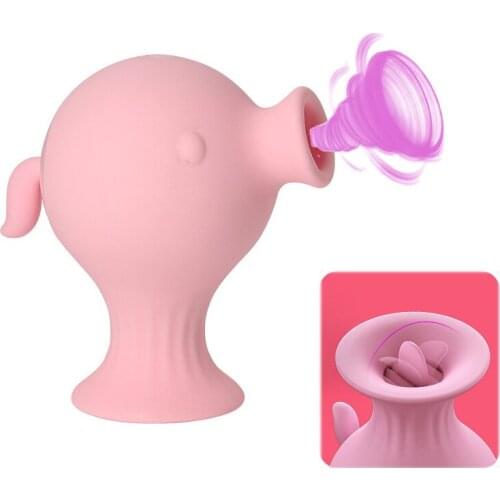 Vagina Sucking Vibrator 7 Speeds Vibrating Tongue Nipple Sucker Oral Sex Suction Clitoris Stimulator Erotic Sex Toys for Women
