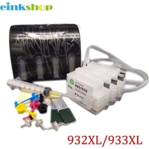 Vilaxh 932XL 933XL Empty CISS Replacement For HP 932 XL 933 XL for Officejet Pro 7110 7610 7612 6600 6100 6700 Printer