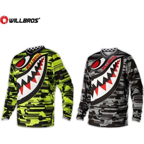 Willbros GP Air P-51 T-shirt Motocross Mountain Bicycle Offroad Jersey Motorcycle Motorbike Racing Long Sleeve