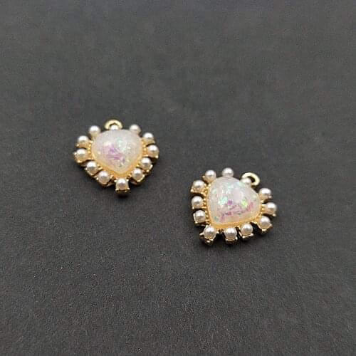 1 PCS Shining Pearls Rhinestones Heart Shaped Alloy Buckle Wedding Decorative Jewelry DIY Hair Accessory Chic Photography Props