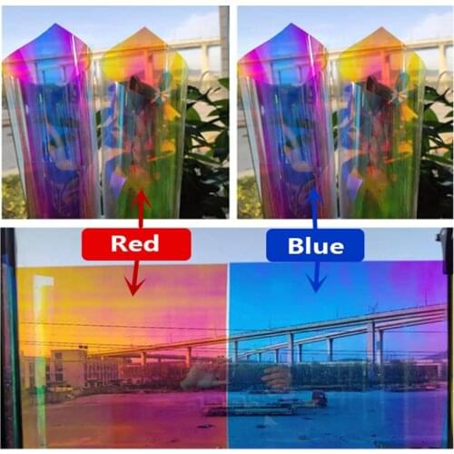 10M Stained Window Film Self-Adhesive Sticker Iridescent Window Sticker For Home Restaurant Anti-UV Decorative Film
