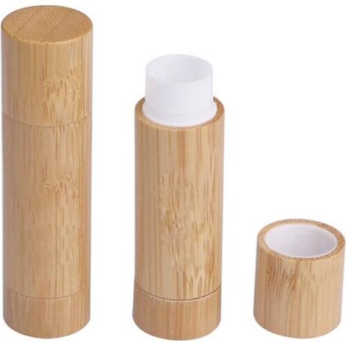 100pcs Bamboo DIY design empty lip gloss container lipstick tube, lip balm cosmetic packaging containers lin4737