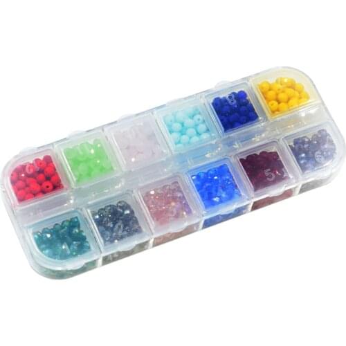 4mm Decorative Faceted Rondelle Crystal Bead for DIY Jewelry Making 12 Color