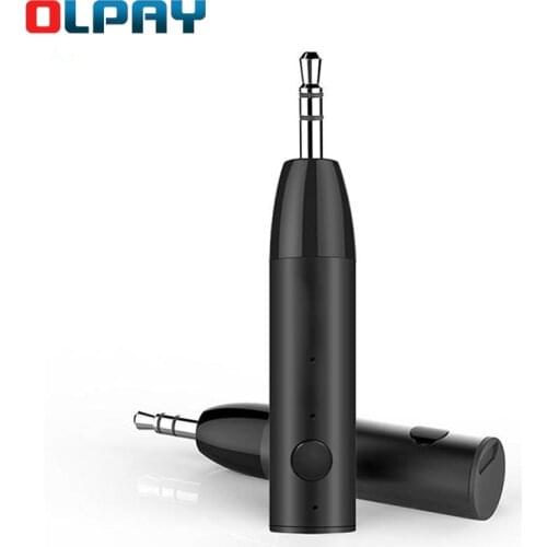Wireless Bluetooth 5.0 Car Mini 3.5mm Jack AUX Handsfree Stereo Music Audio Receiver Adapter for Car Headphone Speakers Kit