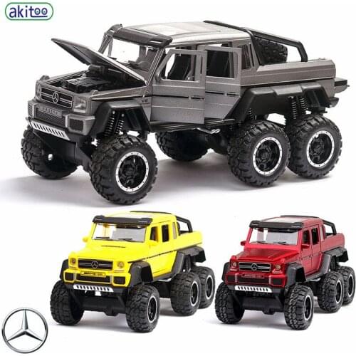 Akitoo Mercedes-Benz g63 blasting car model simulation sound and light pull back car 6 open door toy car #2419