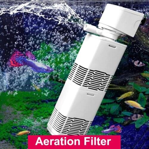 Aquarium Filter Pump 3 In 1 Fish Tank Submersible Air Oxygen Internal Pump Aquarium Air Oxygen Pump Silent Submersible Pump