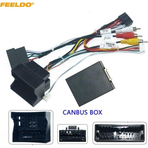 FEELDO Car 16pin Audio Wiring Harness With Canbus Box For Great Wall Hover H9 DVD Player Installation Wire Adapter #HQ6607