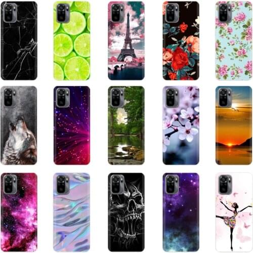 For Xiaomi Redmi Note 10 Case Note10 Pro Bumper Soft TPU Silicon Cover For Xiaomi Note 10 Pro Case Cute Cartoon Back Cover Coque