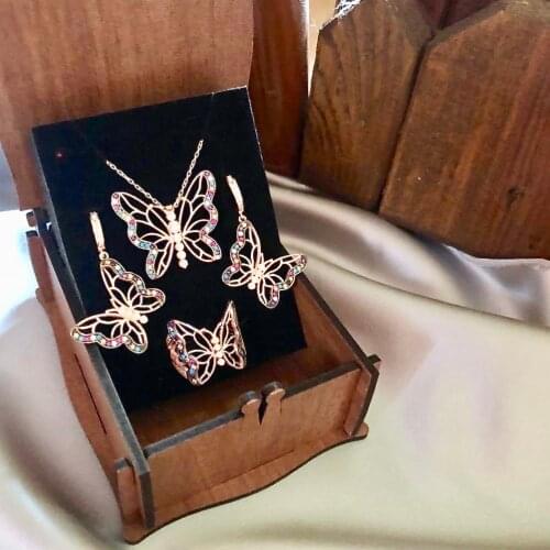 Butterfly Colorfull 925 Silver Set