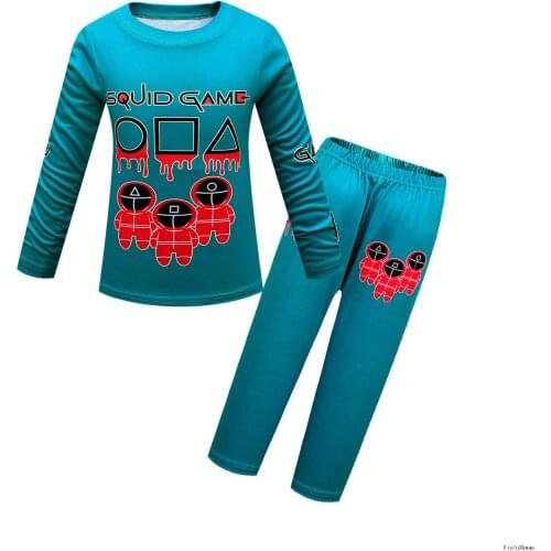 Game Among US 3-14 Years Boys and Girls Underwear Suits Teen Childrens Autumn Clothes Suits Baby Boys' Home Wear Pajamas Set