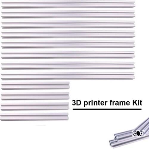 2020 Series 3D printer frame T-Slot Aluminum Extrusion Profile 2020 Series 1000mm 800mm 500mm Kits