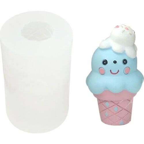 Ice Cream Shaped Scented Candle Mold Chocolate Fondant Silicone Molds Cake Decorating Tool