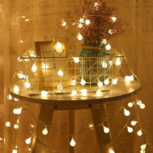 1M 3M Fairy Garland LED Ball String Lights Christmas Decorations for Home Outdoor New Years Decor Christmas Tree Decorations