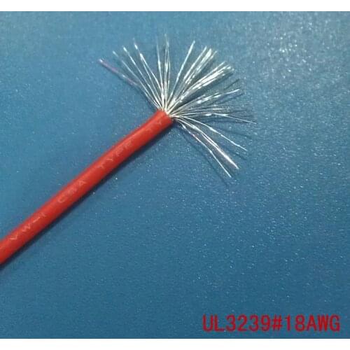 Free Ship by DHL/EMS 305meters/roll High voltage wire SR Wires UL3239#18AWG 3KV UL Temperature 150 degrees silica gel Cable