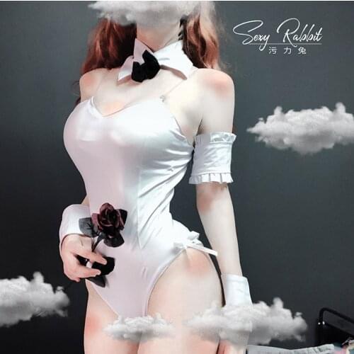 Cute Anime Bunny Girl Cosplay Costume Japanese Adult Bodysuit Women Sexy Jumpsuit Erotic Roleplay Kawaii Lingerie for Couple