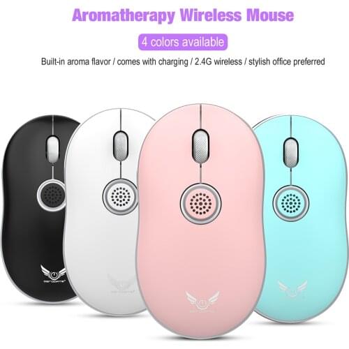 ALLOYSEED T31 2.4GHz Wireless Mouse for PC Smart TV Mini USB Rechargeable Mice with Solid Perfume Diffuser For Windows 7/8/10
