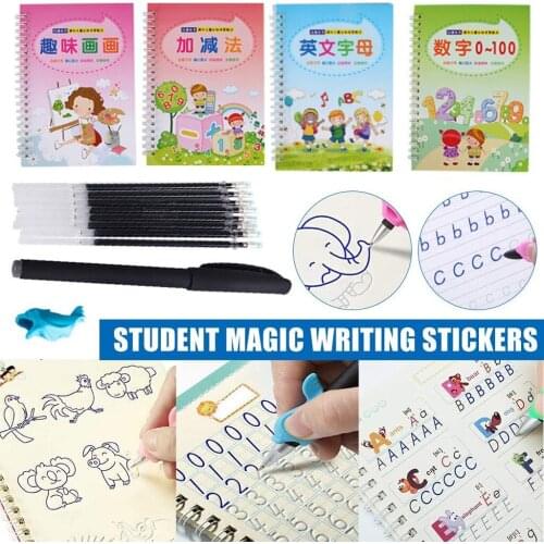 2021 New Magic Calligraphy That Can Be Reused Handwriting Copybook Set For Kid Calligraphic Letter Writing For School