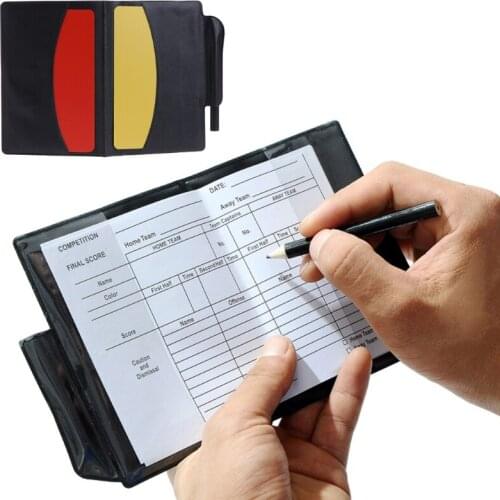 New Sport Football Soccer Referee Wallet Notebook with Red Card and Yellow Card 62KF