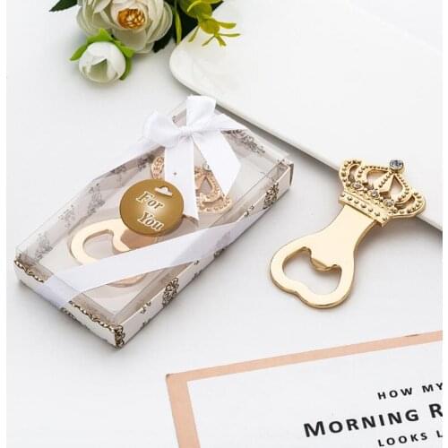 Baby Shower Party Favors Wedding Gifts Crown Shaped Beer Bottle Opener Creative Bottle Opener LX8826