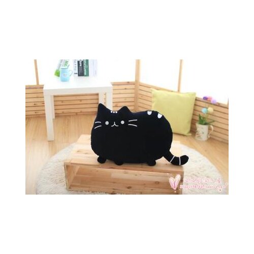 About 40x30cm cartoon black cat pillow plush toy soft cushion, throw pillow Christmas gift h708