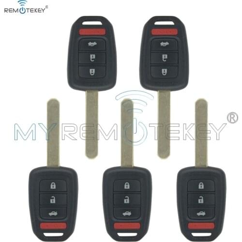 Remtekey 5pcs Remote head key for Honda Accord LX Sport Civic CRV 2013 2014 2015 313.8 Mhz HON66 4 button MLBHLIK6-1T