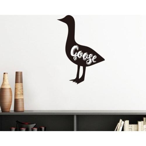 Goose Black And White Animal Silhouette Removable Wall Sticker Art Decals Mural DIY Wallpaper for Room Decal