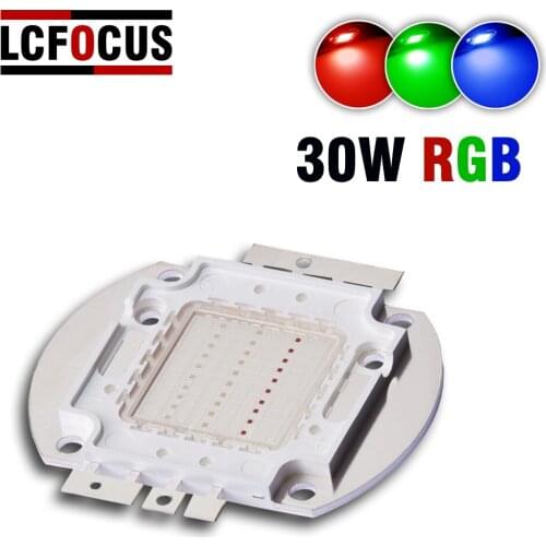 Super Bright 30W RGB LED Chip COB 30W Red Green Blue Full Color DIY Stage Light For Stage Light Floodlight Spotlight Lawn Bulb