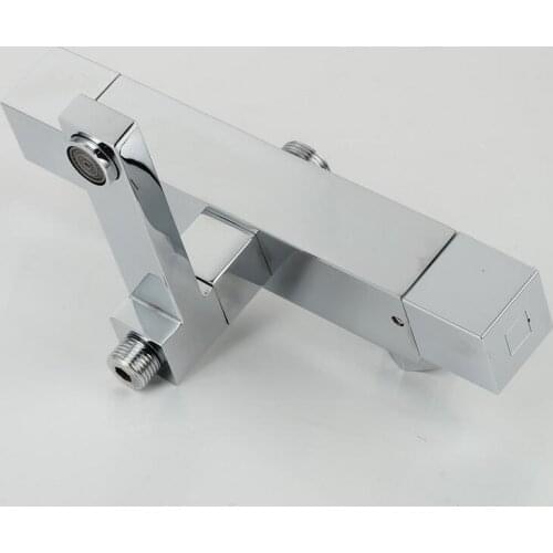 Dual handle bathroom thermostatic faucet bath, Copper wall mounted shower faucet, Brass thermostatic shower faucet mixing valve