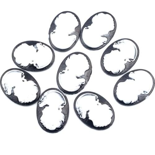 20Pcs Mixed 18x25mm Resin Beauty Head Decoration Craft Flatback Cabochon Embellishments For Scrapbooking Cute Diy Accessories