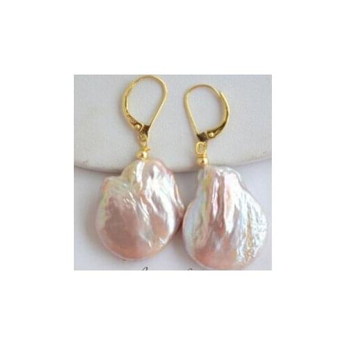 Shitou 00731 coin lavender baroque keshi reborn pearl dangle earring discount 40