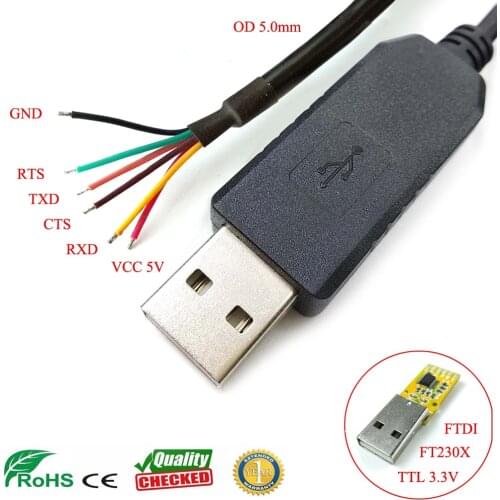 Win8 10 mac android linux ftdi ft230x usb uart ttl 3.3v flash download upload program cable for plc mcu